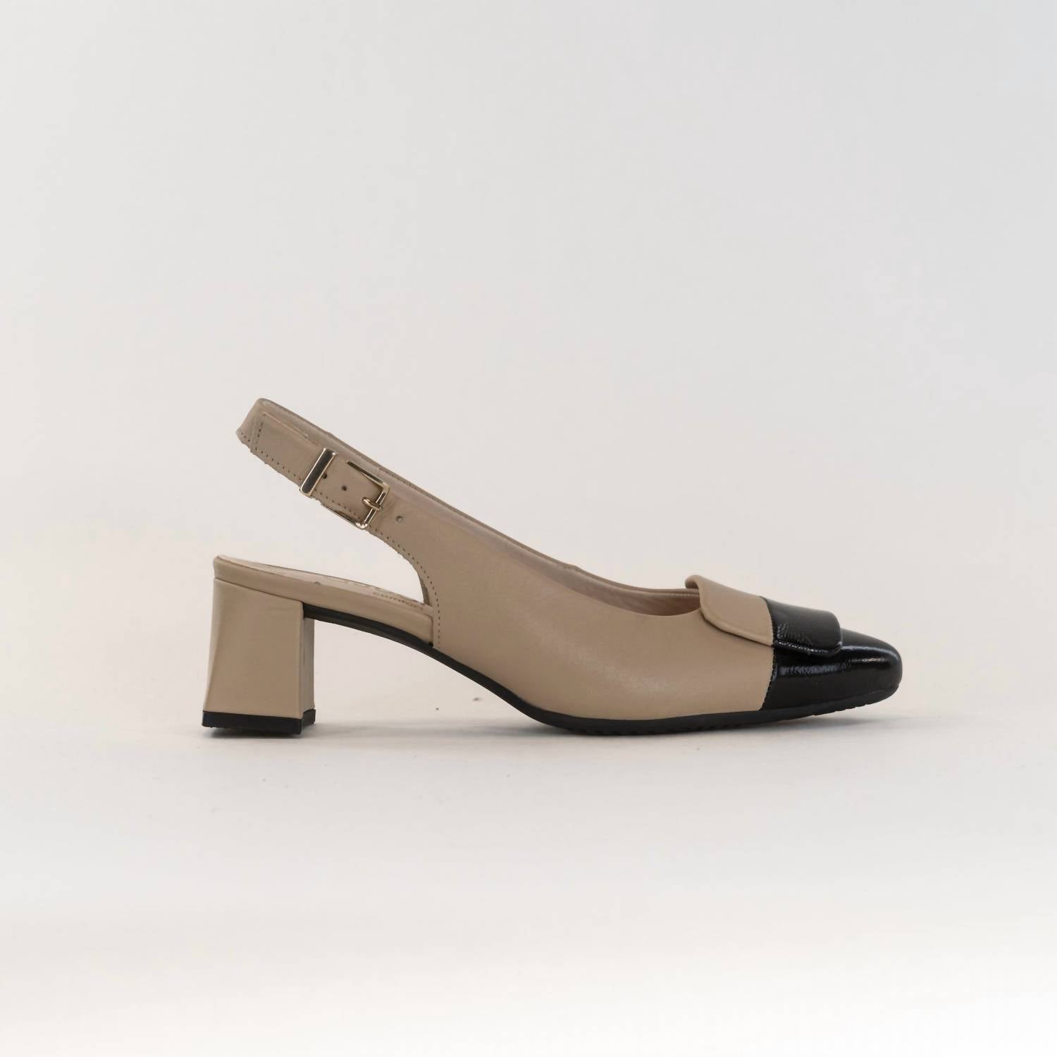 Damenschuhe – Beige/Schwarz