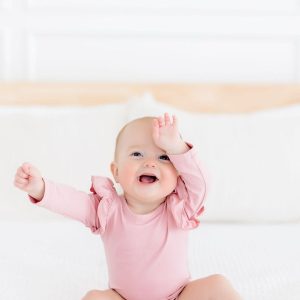 Vintage Body – Flügeldetails, Rosa, Langarm