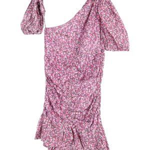 Isabel Marant Étoile bedrucktes Minikleid aus rosa Baumwolle