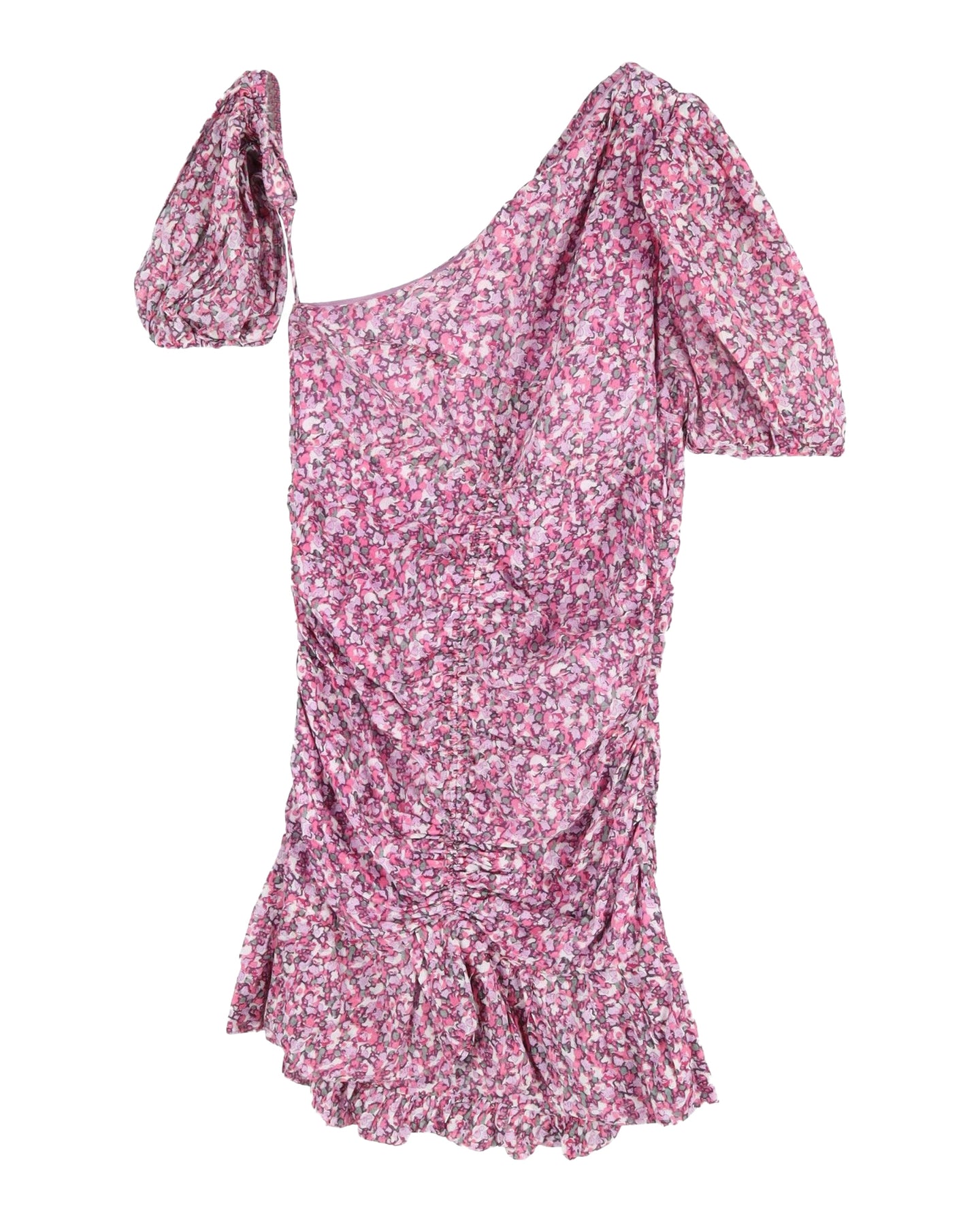Isabel Marant Étoile bedrucktes Minikleid aus rosa Baumwolle