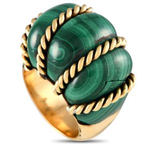 Seaman Schepps 18K Malachite Cocktail SS02-072524 7733261369404 Ring – Gelbgold