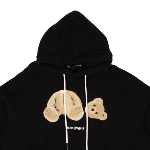 Boucle Bear Kapuzenpullover – Schwarz