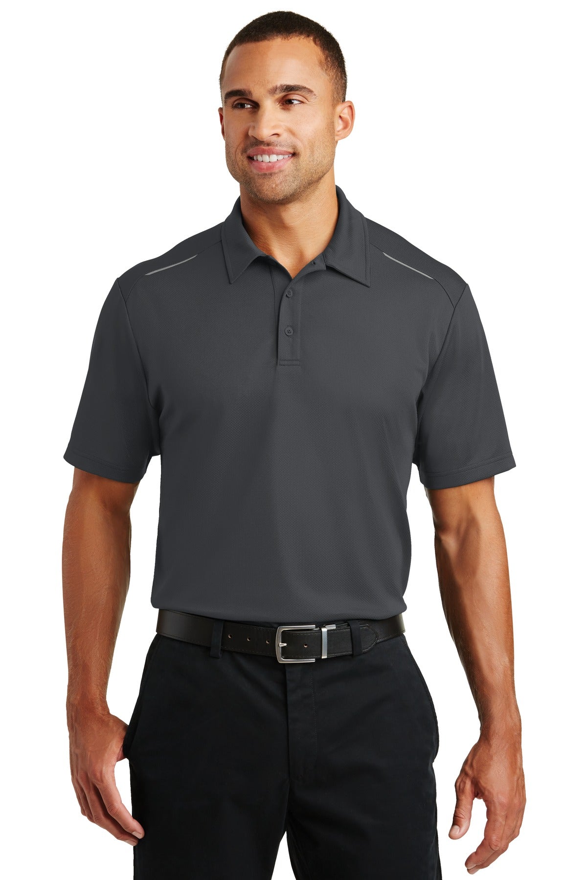 Port Authority Pinpoint Herren-Poloshirt aus Mesh – K580