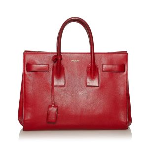 Saint Laurent Small Sac de Jour Leder-Satchel-Tasche, gebraucht