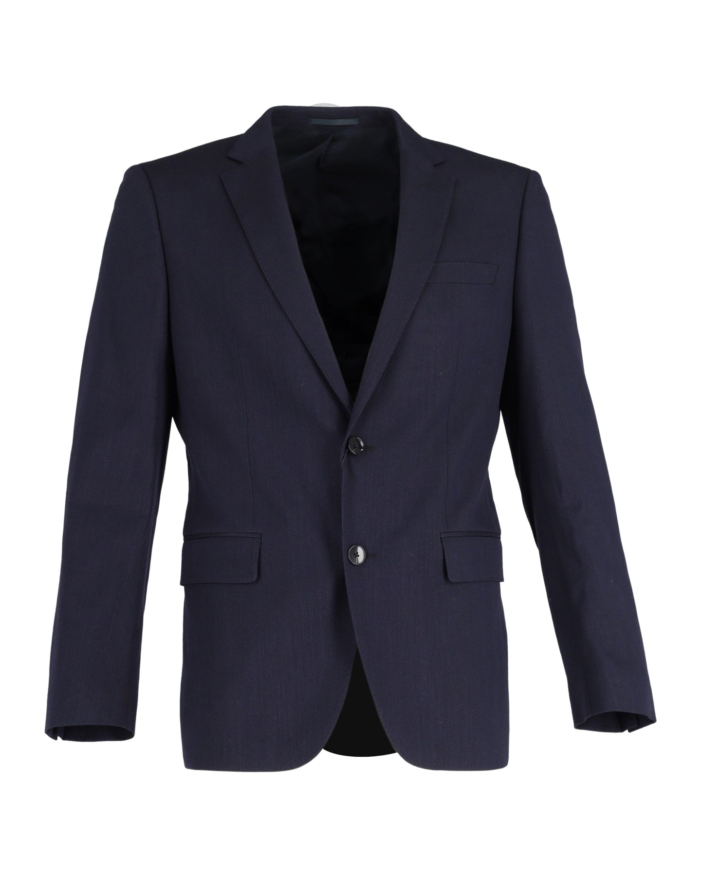 Hugo Boss einreihiger Blazer aus marineblauer Wolle