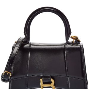 Balenciaga Hourglass XS Leder-Handtasche mit oberem Tragegriff