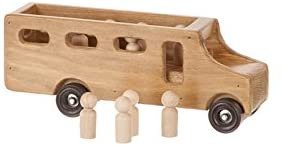 Amish-gefertigter Holzspielzeug-Schulbus mit kindersicherer Oberflächenbehandlung
