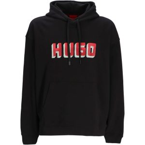 Hugo Diqerio Herren-Sweatshirt mit 3D-Logo – Schwarz