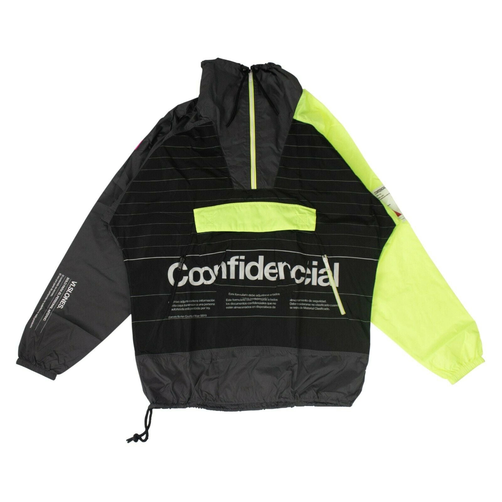 Confidential Panel Windbreaker-Jacke in Schwarz