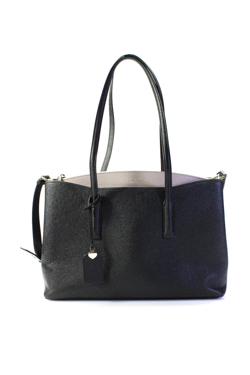 Kate Spade Two-Toned Schultertasche – Tragegriff, Leder, Damen, Reißverschluss, Schwarz