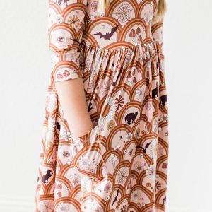 Hocus Pocus Kleid mit schwingendem Rock – 3/4-Ärmel, Taschen