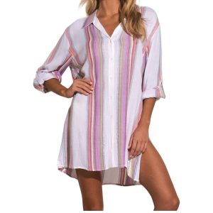 Bermuda Boyfriend Cover Up 7732534247484 Hemd – Streifenmuster, mehrfarbig