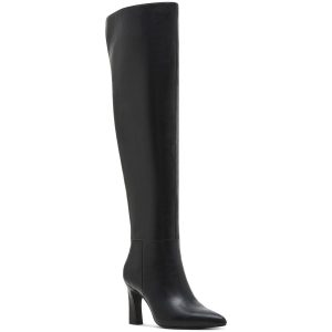 Sizzlee Overknee-Stiefel – Kunstleder, unifarben