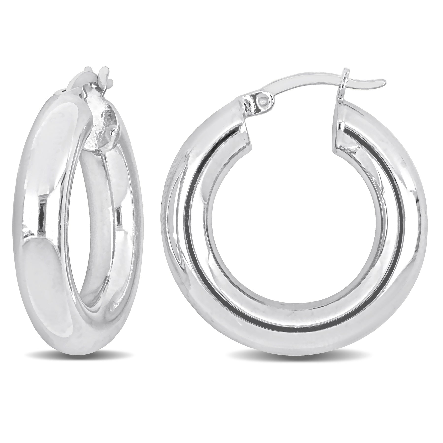 Mimi & Max runde Creolen aus Sterlingsilber, 25 × 5 mm