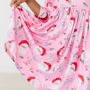 Jolly Old Saint Nick Kleid mit schwingendem Rock – Rüschen