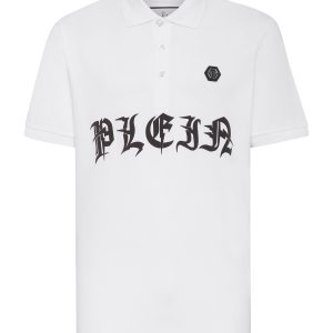 Kurzarm-Piqué-Poloshirt, schmale Passform, Gothic Plein
