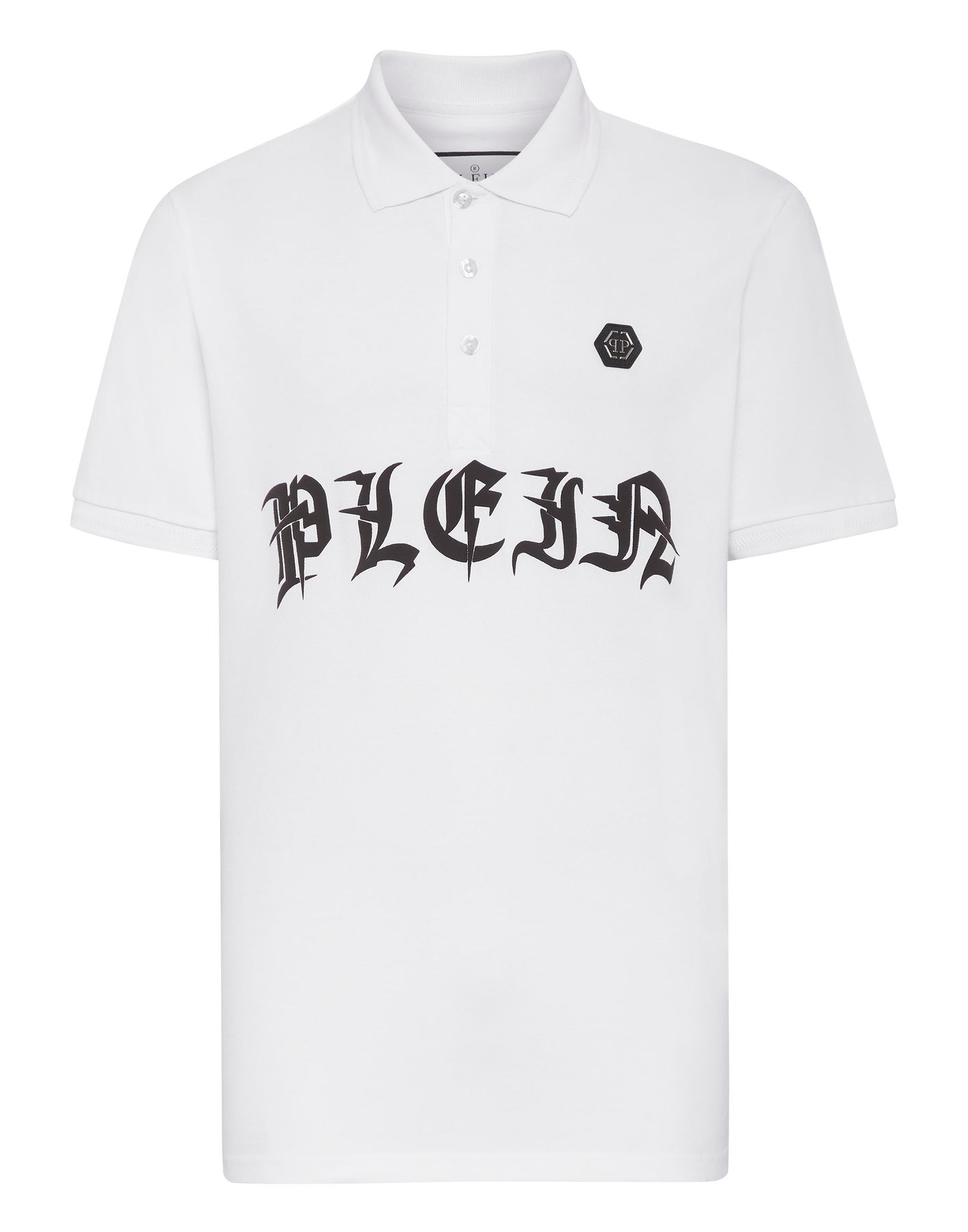 Kurzarm-Piqué-Poloshirt, schmale Passform, Gothic Plein