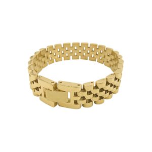 Anlaufgeschütztes Armband im Uhrenarmband-Stil mit 14-karätiger Vergoldung