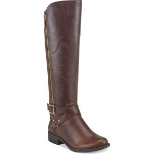 Haydin Stiefel – Kunstleder, weiter Wadenschaft, Reitstil