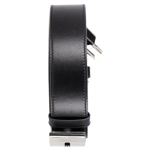 Givenchy Gürtel aus schwarzem Leder mit quadratischer Schnalle und Logo
