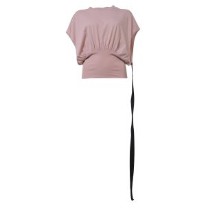 Rick Owens DRKSHDW Tommy verkürzte Bluse aus rosa Baumwolle – 7748642144316
