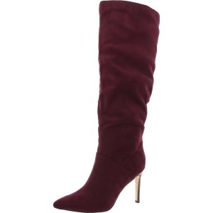 Perino kniehohe Stiefel – Velourslederimitat, Reißverschluss