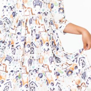 Stay Spooky Kleid mit schwingendem Rock – Taschen