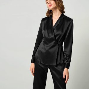 LILYSILK X MIM Blazer Bluse – Seide
