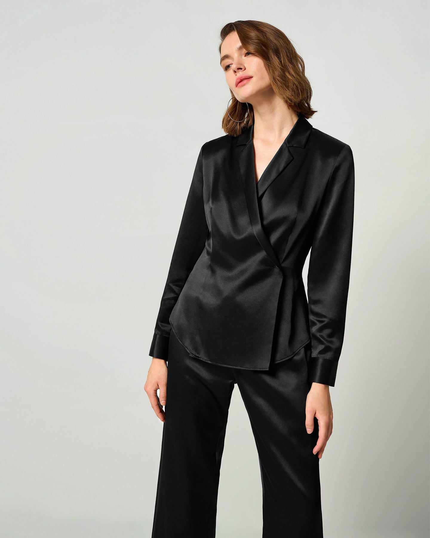 LILYSILK X MIM Blazer Bluse – Seide