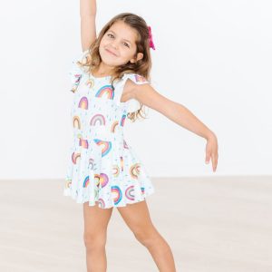 April Showers Twirl Gymnastikbody – Kurzarm