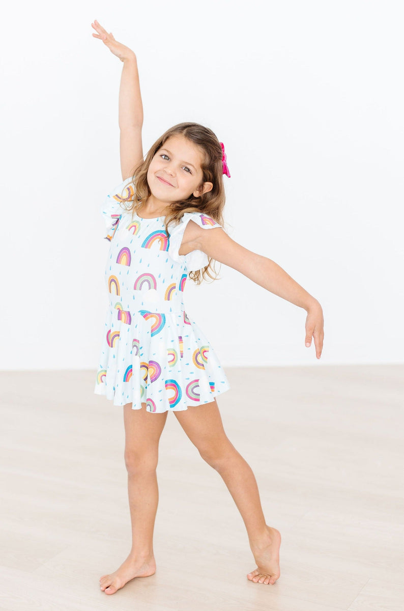 April Showers Twirl Gymnastikbody – Kurzarm