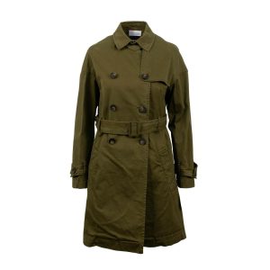 Double-Breasted Coat Trenchcoat – Olivgrün