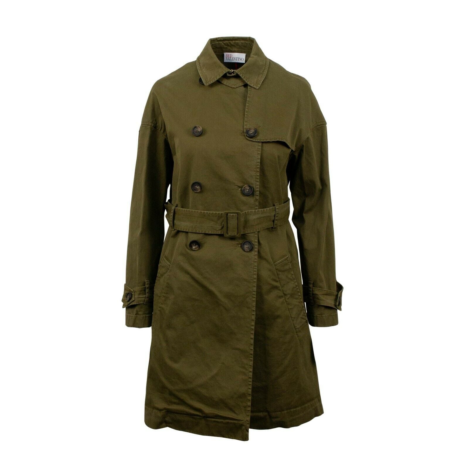 Double-Breasted Coat Trenchcoat – Olivgrün