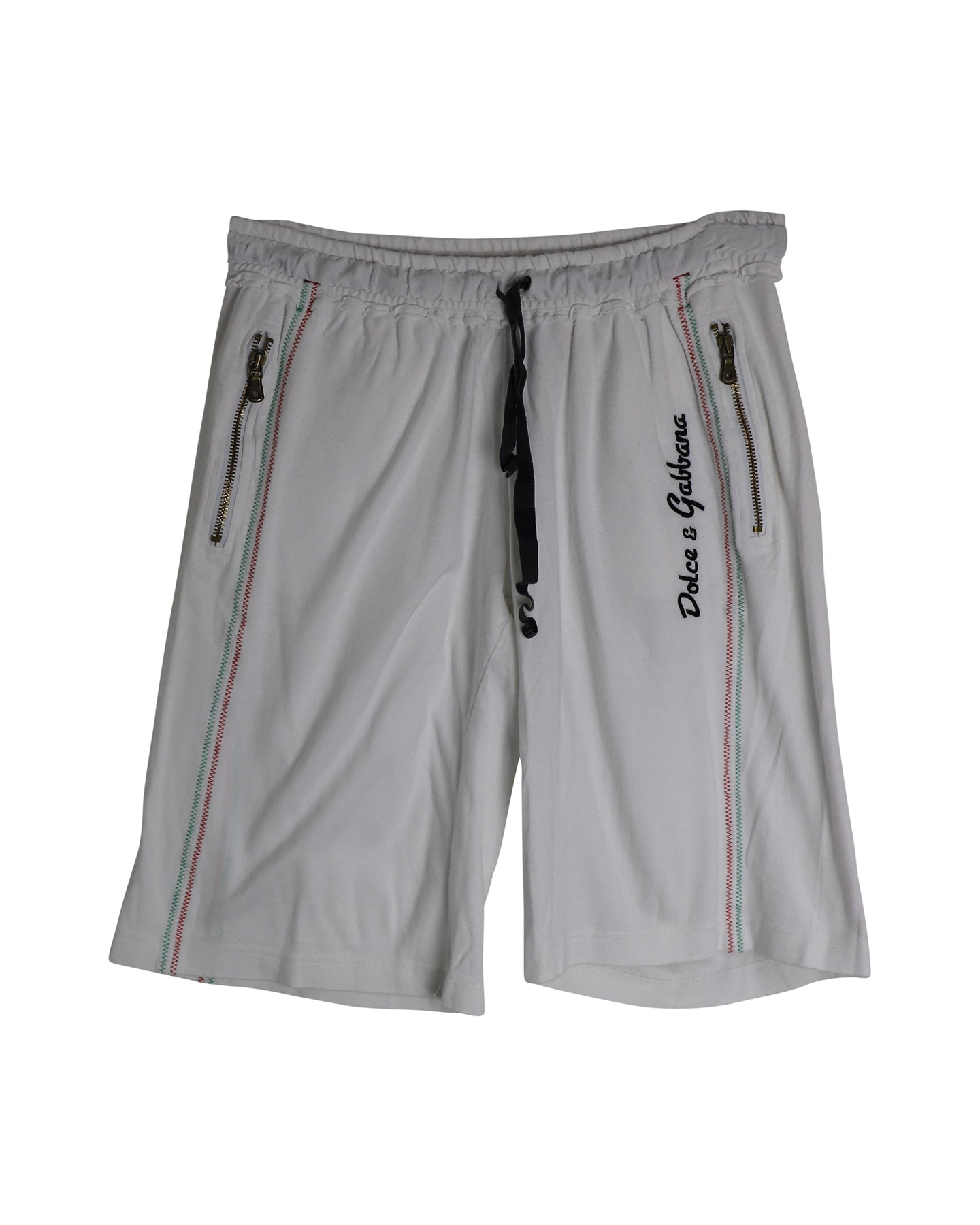 Dolce & Gabbana Shorts mit Kordelzug aus weißer Baumwolle