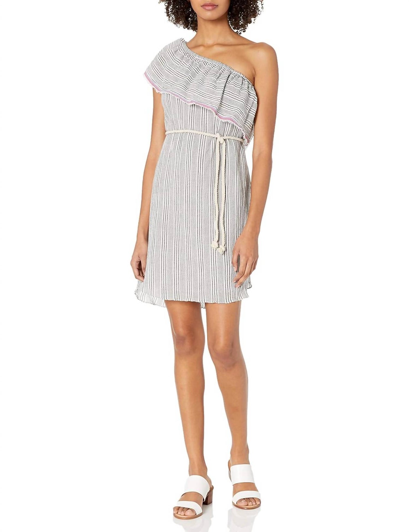 Agadir One-Shoulder-Kleid – Grau