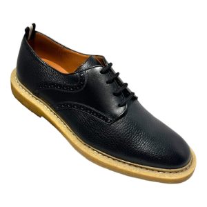 Bally Nek 6222929 Deer Schuh – perforiert, Leder, genarbt, Herren, Schwarz