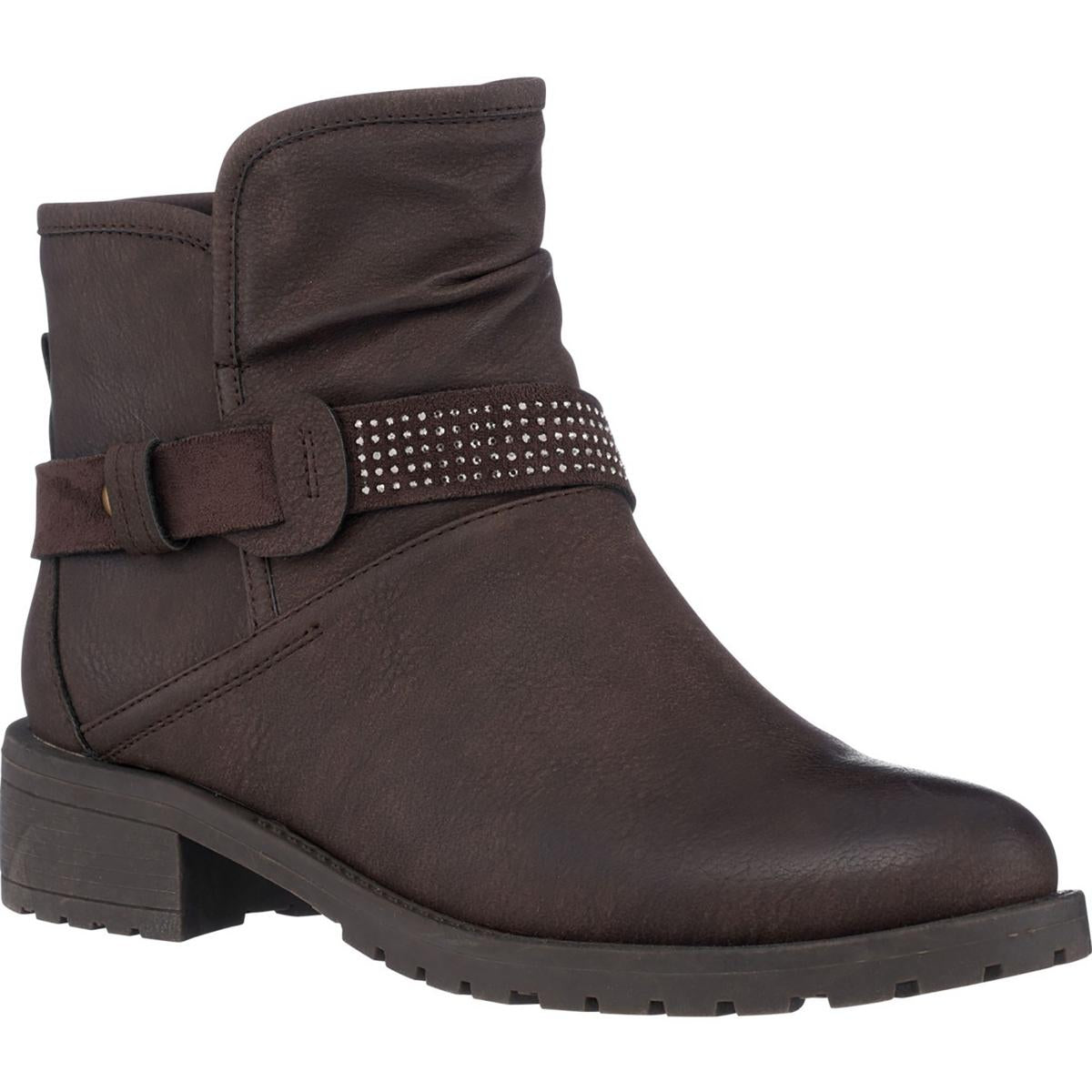 MOTO verzierte Kunstleder-Stiefeletten