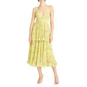 Gestuftes Cocktail- und Partykleid aus recyceltem Material