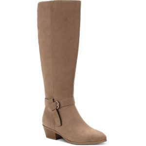 Omhaa kniehohe Stiefel – Kunstleder, mit Reißverschluss