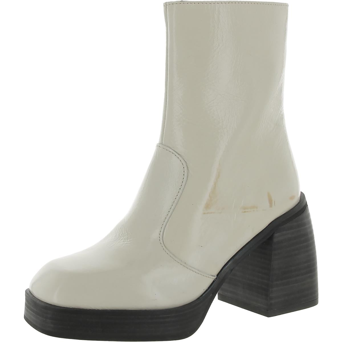 Ruby Shine Stiefeletten – Lackleder, Blockabsatz