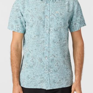O’Neill O’Riginals Eco Print bedrucktes Herren-Kurzarmhemd