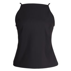 Theory Tanktop aus schwarzem Polyamid mit eckigem Ausschnitt – 7748641882172