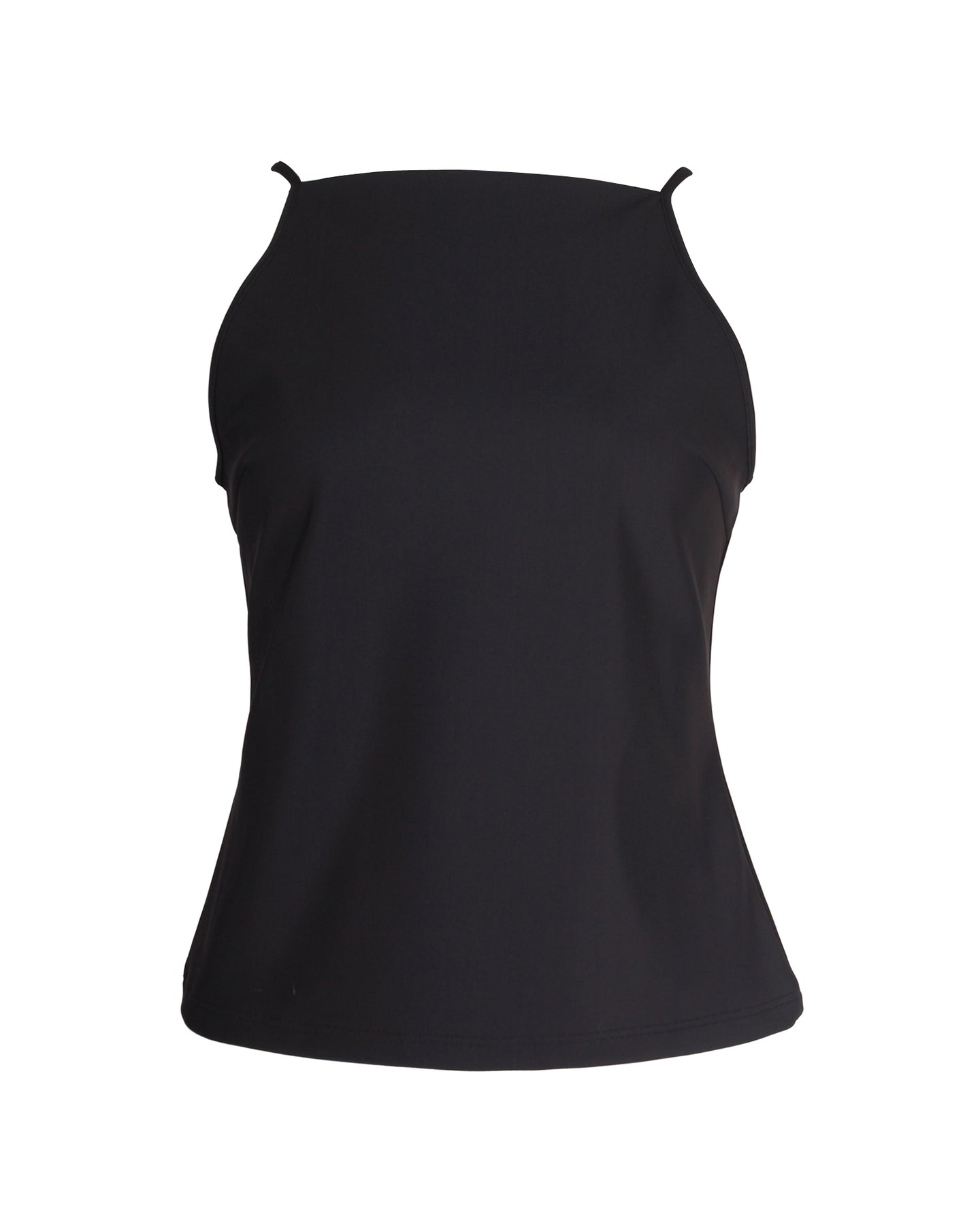 Theory Tanktop aus schwarzem Polyamid mit eckigem Ausschnitt – 7748641882172