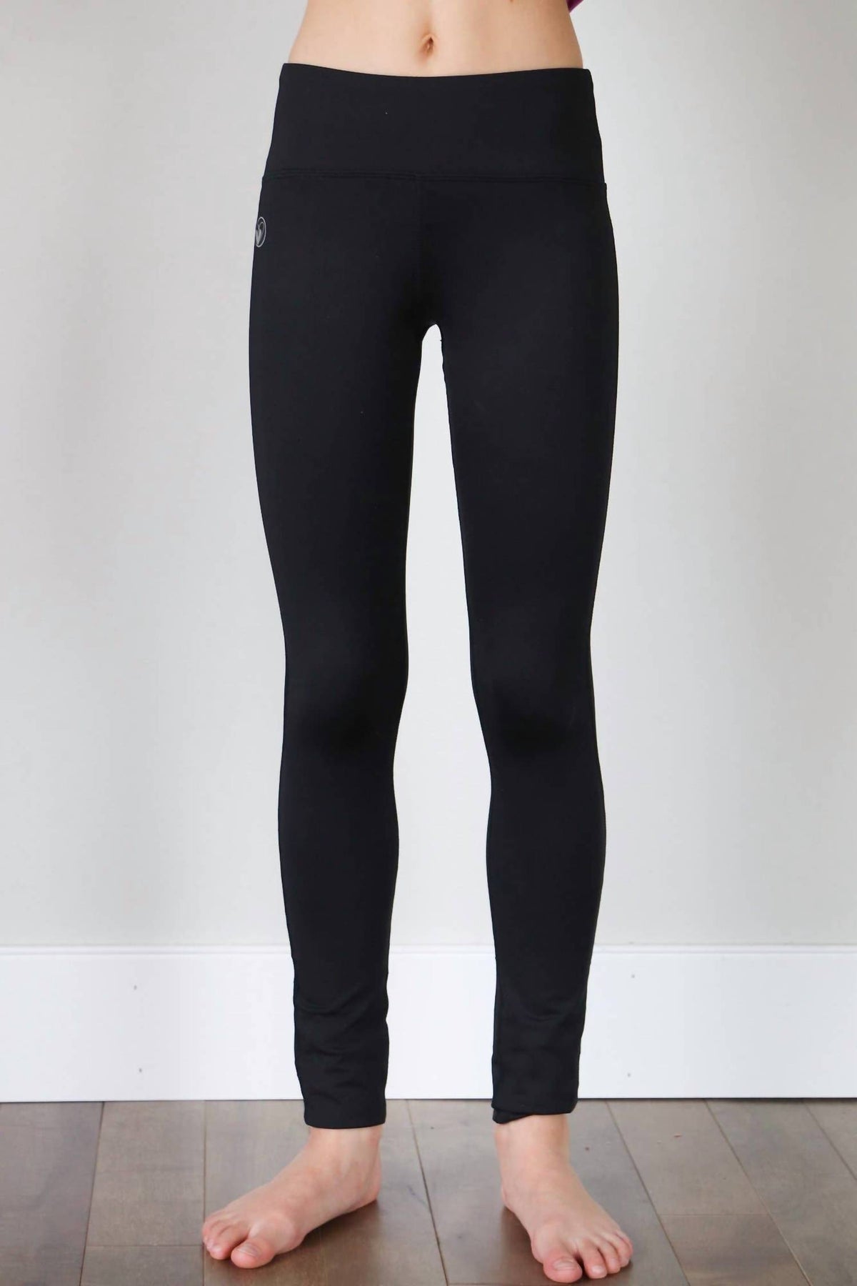 Active-Leggings für Mädchen – Schwarz