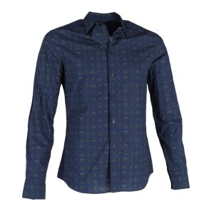 Givenchy bedrucktes Hemd aus marineblauer Baumwolle