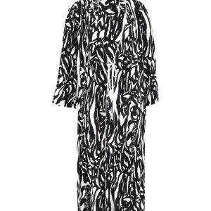 Rixo Cindy Wickel-Midikleid mit Zebramuster aus mehrfarbiger Viskose