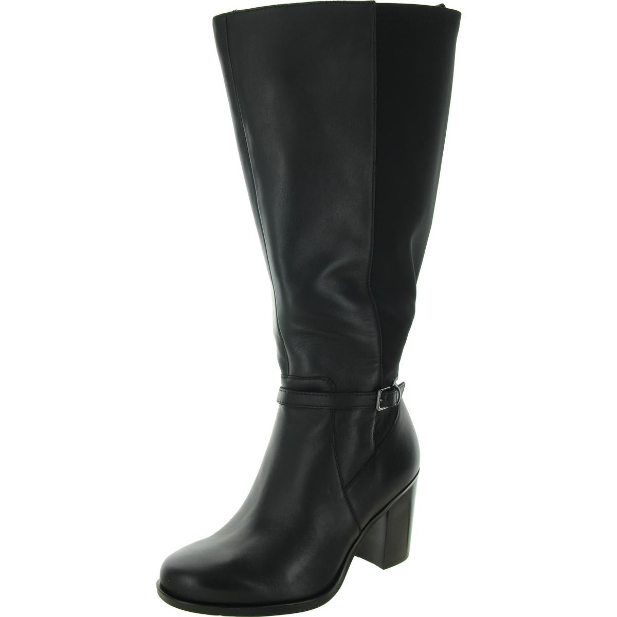 Kalina kniehohe Stiefel – extra weiter Wadenschaft, Leder