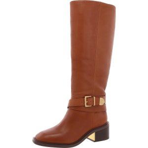Gini 2 kniehohe Stiefel – Kunstleder, weiter Wadenschaft