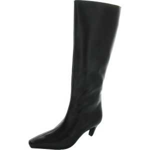 Samey kniehohe Stiefel – Kunstleder, Reißverschluss