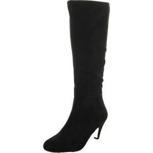Corinne kniehohe Stiefel – Velourslederimitat, hoher Schaft